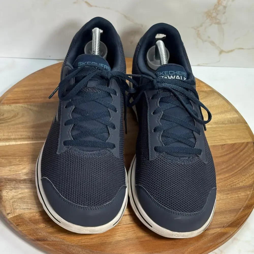 Skechers GOwalk 5 Blue Sneakers Men’s 9.5 Air Cooled‎ Lace Up Comfort Walking